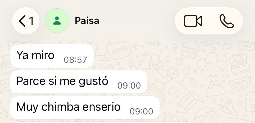 Paisa diciendo que le gustó mucho la edición
