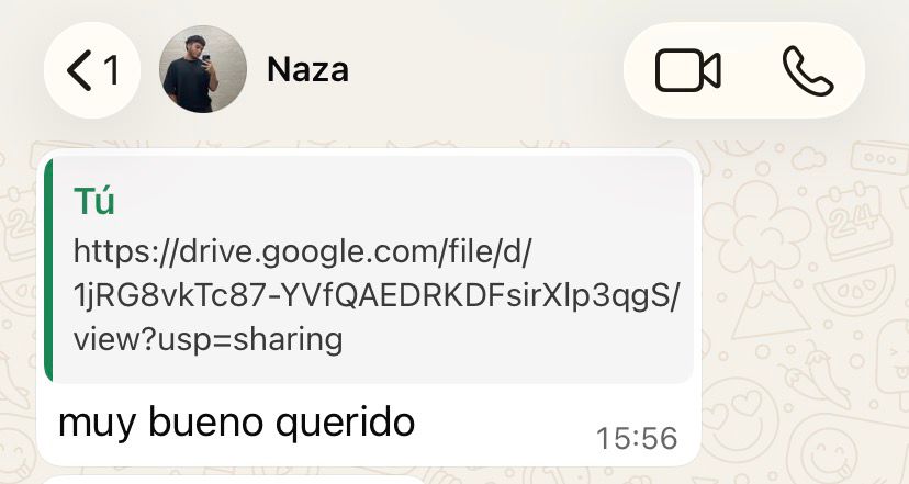 Naza aprobando el video entregado