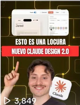 Video Claude Design 2.0 con sus vistas
